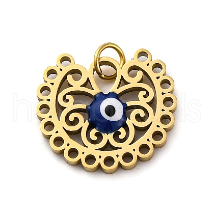 304 Stainless Steel Enamel Charms STAS-E550-53G-02-1
