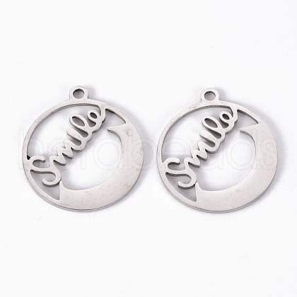 201 Stainless Steel Pendants STAS-S110-083P-1