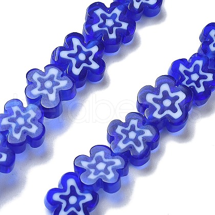 Handmade Millefiori Lampwork Beads Strands LAMP-F035-09D-1