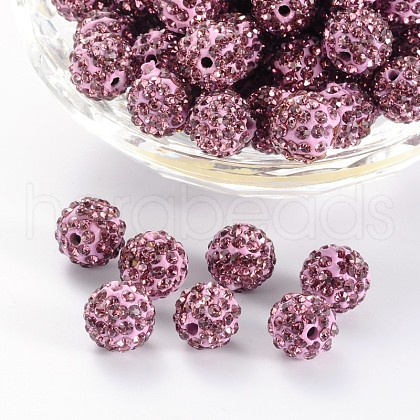 Pave Disco Ball Beads X1-RB-A130-10mm-4-1