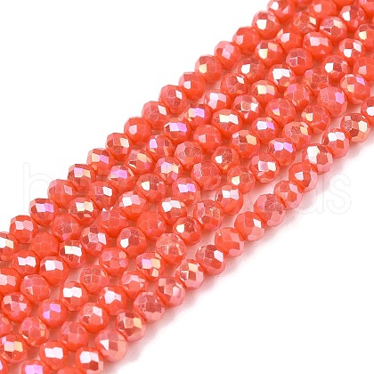 Electroplate Glass Beads Strands EGLA-A044-P2mm-B21-1