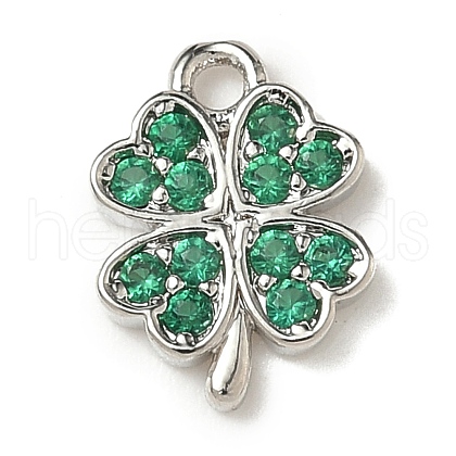 Brass Micro Pave Cubic Zirconia Charms KK-I276-44P-1