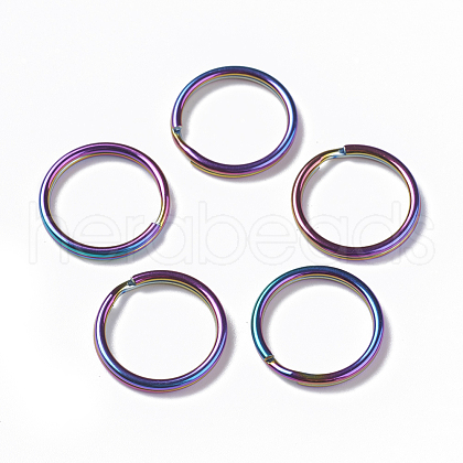 Ion Plating(IP) 304 Stainless Steel Split Key Rings STAS-L216-10B-1