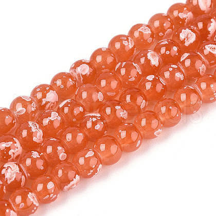 Baking Paint Glass Beads Strands DGLA-N015-4mm-04-1