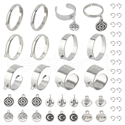  DIY Charm Ring Making Kit STAS-NB0001-90-1
