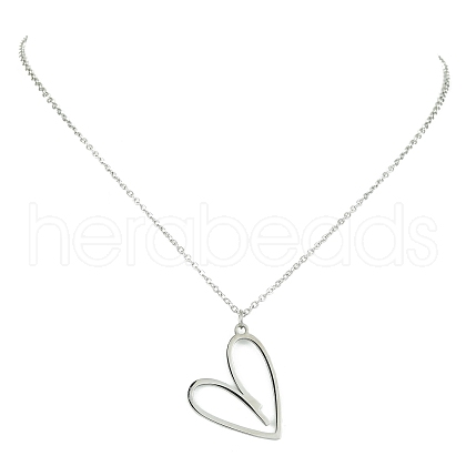 Non-Tarnish 304 Stainless Steel Pendant Necklace for Women NJEW-JN04387-02-1