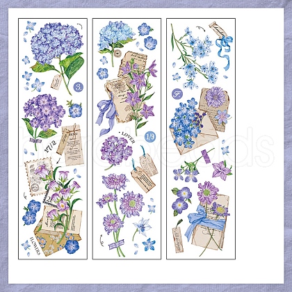 6Pcs 3 Styles PET Stickers AJEW-S040-03A-1