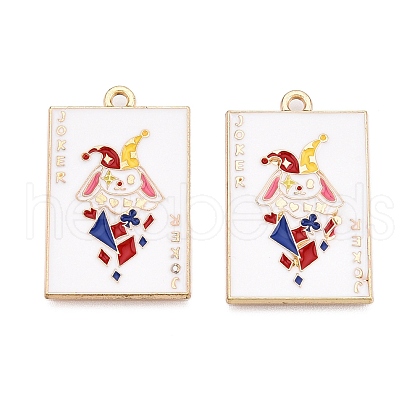 Rack Plating Alloy Enamel Pendants X1-ENAM-N056-392D-KCG-1