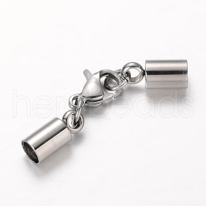 Tarnish Resistant 304 Stainless Steel Tube Cord Ends STAS-I045-50-1