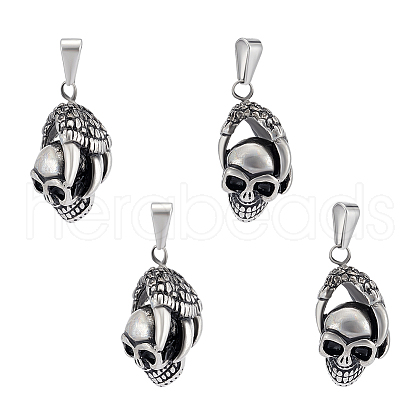 Unicraftale 4Pcs PVD Vacuum Plating 304 Stainless Steel Pendants STAS-UN0060-19AS-1