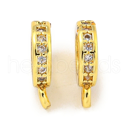 Brass Cubic Zirconia Tube Bails KK-L215-201A-G-01-1