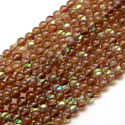 Synthetic Moonstone Beads Strands G-F143-8mm-08-1