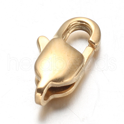 Ion Plating(IP) 304 Stainless Steel Lobster Claw Clasps X-STAS-F094-05C-G-1