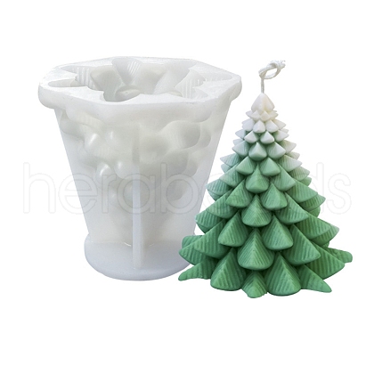 3D Christmas Tree DIY Candle Silicone Molds CAND-B002-11-1