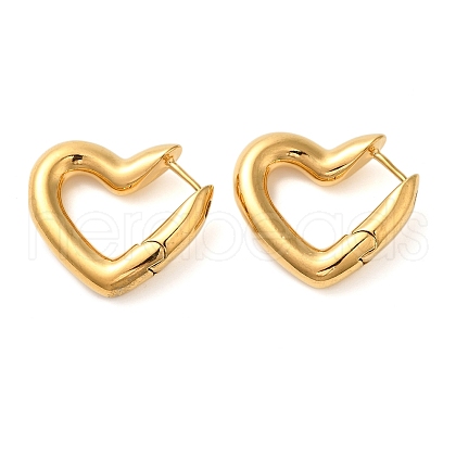 Real 18K Gold Plated 304 Stainless Stee Hoop Earrings EJEW-U009-02G-10-1