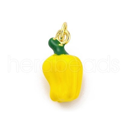 Brass Enamel Pendants KK-U066-03A-G-1
