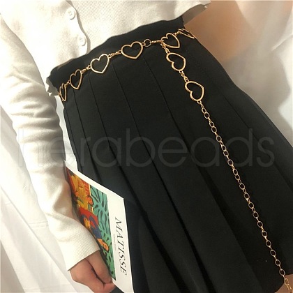 1Pc Alloy Heart Link Chian Waist Body Chains for Jeans Dresses WG49084-06-1