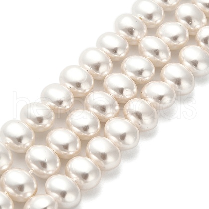 Electroplated Shell Pearl Beads Strands BSHE-C009-03A-1