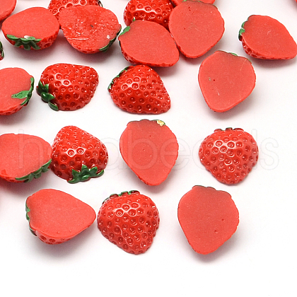 Strawberry Resin Decoden Cabochons X-CRES-R183-09-1