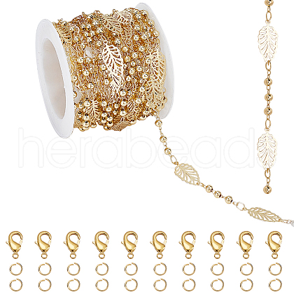 CHGCRAFT DIY Leaf Chain Bracelet Necklace Maknig Kit DIY-CA0005-12-1