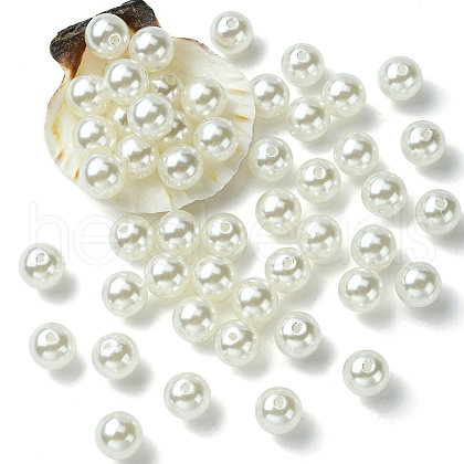 ABS Plastic Imitation Pearl Round Beads MACR-YW0002-12mm-82-1