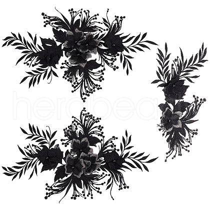 Flower Polyester Computerized Embroidery Sew on Ornament Accessories DIY-WH0366-39-1
