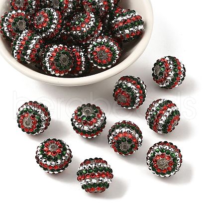 AB-Color Resin Rhinestone Round Beads RESI-S313-18x20-09-1