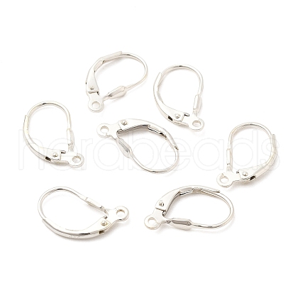 925 Sterling Silver Leverback Hoop Earrings STER-L054-54S-1