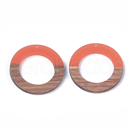 Resin & Walnut Wood Pendants RESI-S358-04C-01-1
