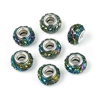 Opaque Resin European Beads RESI-T057-29B-1
