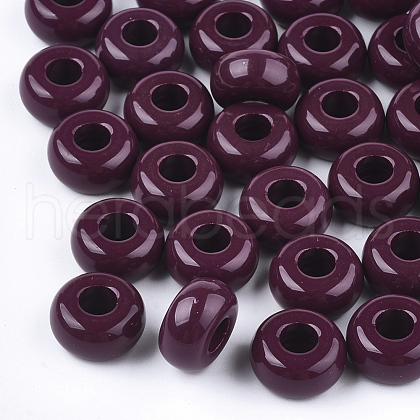 Opaque Acrylic European Beads SACR-T344-06D-1