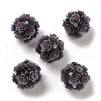 Acrylic Handmade Polymer Clay Rhinestone Beads FIND-Z036-01E-1