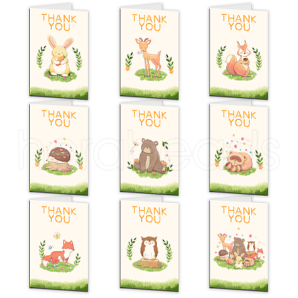 SUPERDANT Thank You Theme Cards and Paper Envelopes DIY-SD0001-01D-1