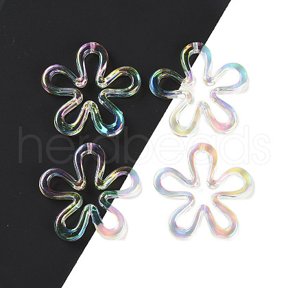 Plated UV Acrylic Beads TACR-S161-04-1