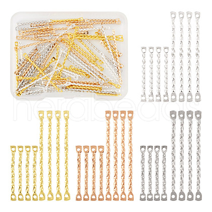 80Pcs 8 Styles Brass Connector Charms KK-TA0001-23-1