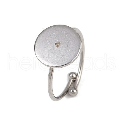304 Stainless Steel Cuff Ring Components STAS-D372-02P-04-1