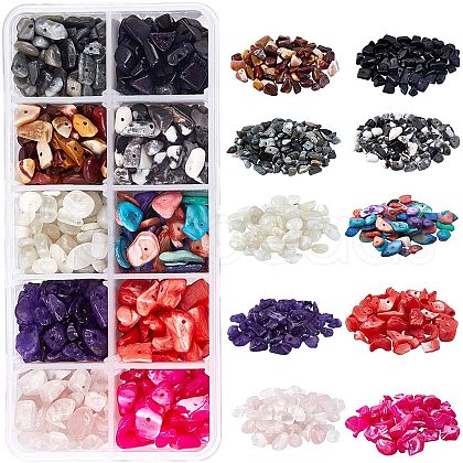 Gemstone Beads and Dyed Shell Beads G-NB0001-50-1