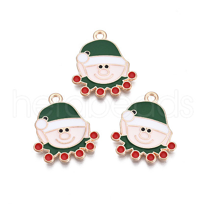 Christmas Alloy Enamel Pendants X-ENAM-Q442-51-1