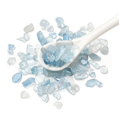 Natural Aquamarine Chip Beads G-Q193-04A-1