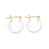 Brass Enamel Hoop Earrings for Women EJEW-M211-01LG-A-1