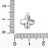 Brass Pave Clear Cubic Zirconia Charms KK-V016-20P-3