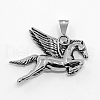 Retro Men's 304 Stainless Steel Big Pegasus Pendants STAS-O044-80-2