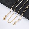 Long-Lasting Plated Brass Link Chain Necklaces NJEW-K112-14G-NF-2