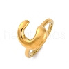 304 Stainless Steel Open Cuff Rings for Women RJEW-M060-01G-03-4