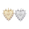 Brass Micro Pave Clear Cubic Zirconia Pendants ZIRC-M108-29-1