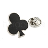Poker Black Alloy Brooches JEWB-I030-11B-3