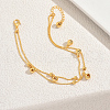 Brass Bell Tassel Double Layer Anklets for Wwomen Daily Beach Vacation Jewelry CO6617-6