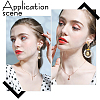 CREATCABIN 12Pcs Brass Micro Clear Cubic Zirconia Sun Stud Earring Findings KK-CN0002-26-5