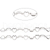 304 Stainless Steel Moon & Heart Link Chains CHS-F015-02P-2