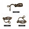 Brass Clip-on Earring Findings EC109-NFAB-3